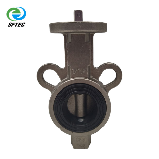 7. DN32 bare rod ISO5211 mounted pad wafer stainless steel butterfly valve (4) 拷贝