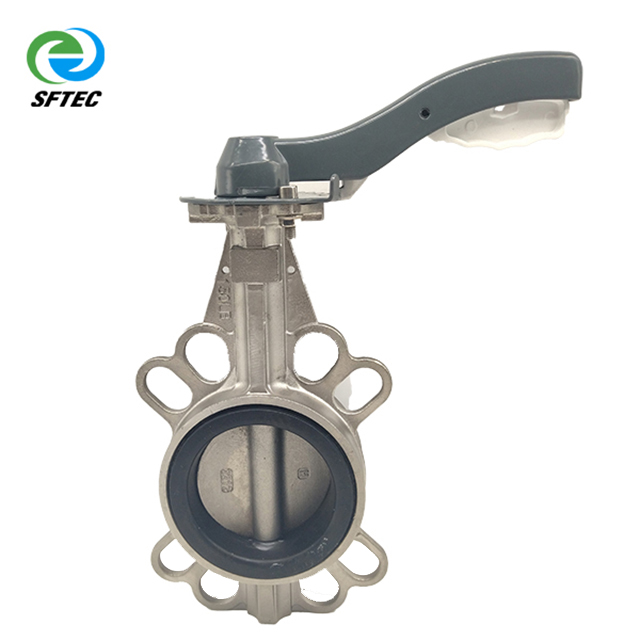 5.lever wafer butterfly valve DN80 SS (4)-G0005