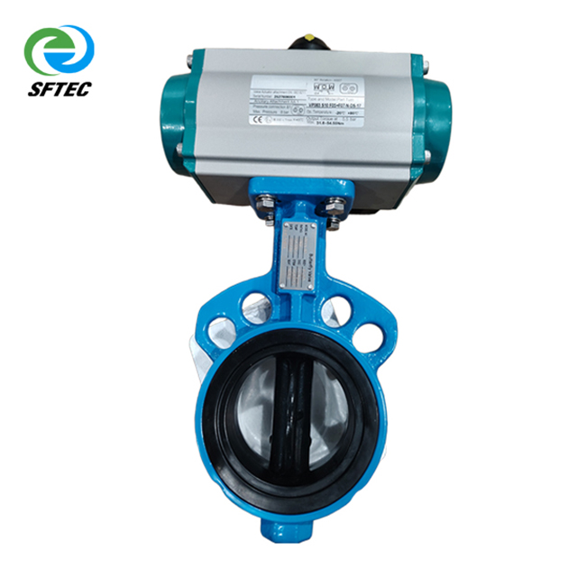 1.pneumatic wafer butterfly valve DI+NYLON+NBR DN80 -G0001 