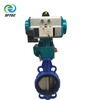 6. pneumatic wafer butterfly valve w cluth Ductile iron +CF8+EPDM DN100 (3)-G0005 