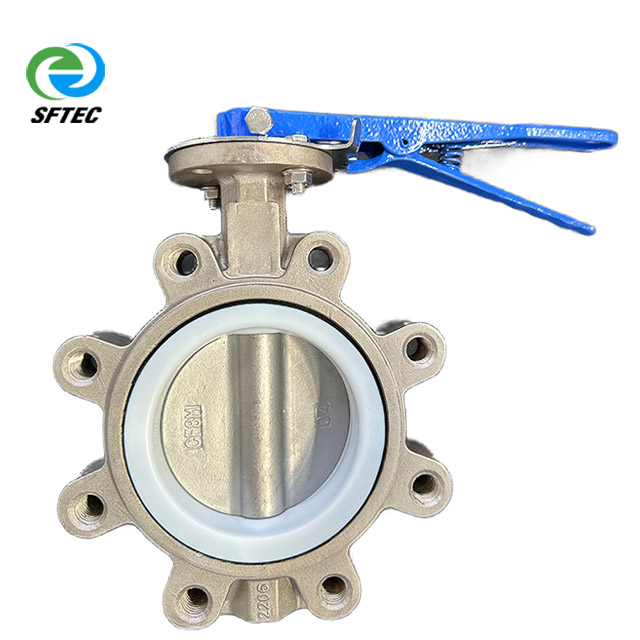 2 Lever Lug butterfly valve SS DN100 (4) 