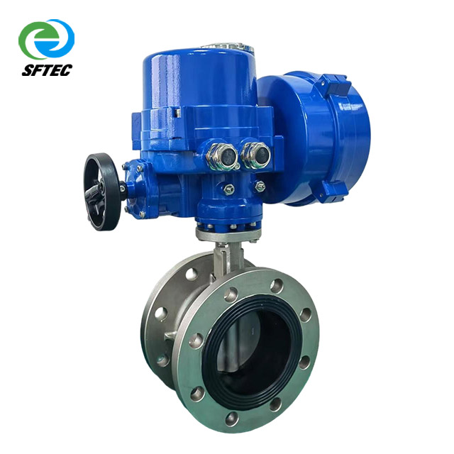 5 LQ intelligent electric flanged butterfly valve SS+CF8+EPDM (3) 