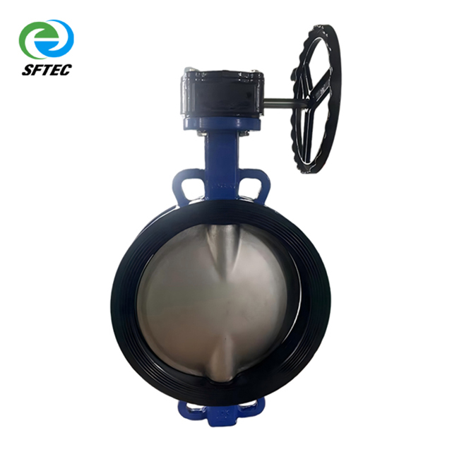 2.gear wafer butterfly valve DI+CF8+EPDM DN350 (4)-G0005 
