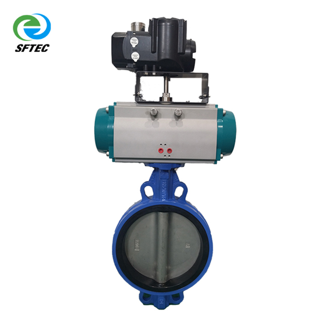 5. pneumatic wafer butterfly valve w TISSIN positioner DI+CF8+EPDM DN250 (1) -G0005 