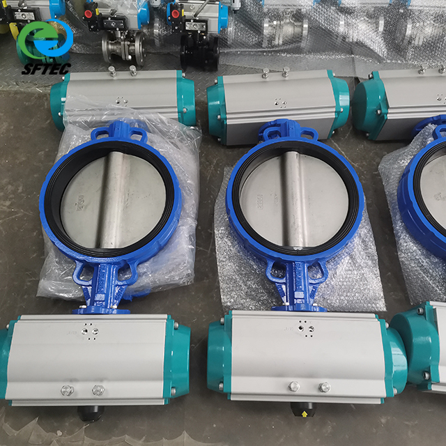 9. pneumatic wafer butterfly valve w B+F Induction switch DN300(5) -G0005