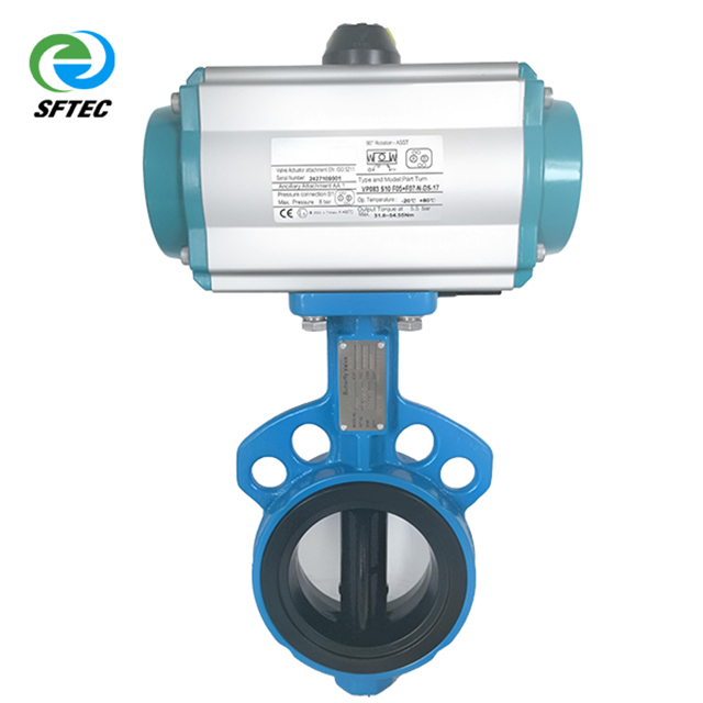 2. pneumatic wafer butterfly valve w solenoid valve DI+NYLON+NBR DN80 (1)-G0001 