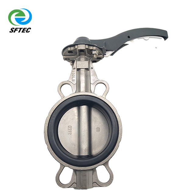 5.lever wafer butterfly valve DN100 SS (4)-G0005