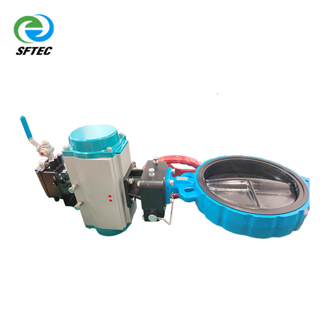 6. pneumatic wafer butterfly valve w cluth Ductile iron +Nylon+NBR DN400 -G0001 (2) 