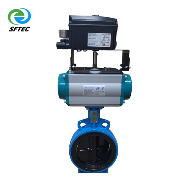 5. pneumatic wafer butterfly valve w positioner DI+NYLON+NBR DN150 (2)-G0001 