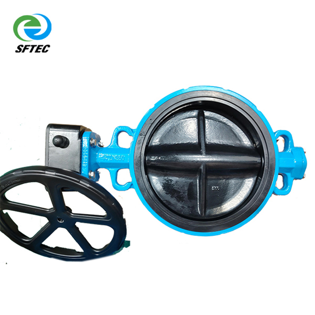 1.gear wafer butterfly valve DI+NYLON+NBR DN350 (1)-G0001 