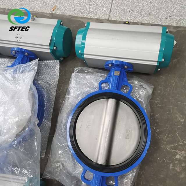 9. pneumatic wafer butterfly valve w B+F Induction switch DN300(4) -G0005