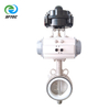 4. pneumatic wafer butterfly valve w EX limit switch SS+SS+PTFE DN100 - G0001 