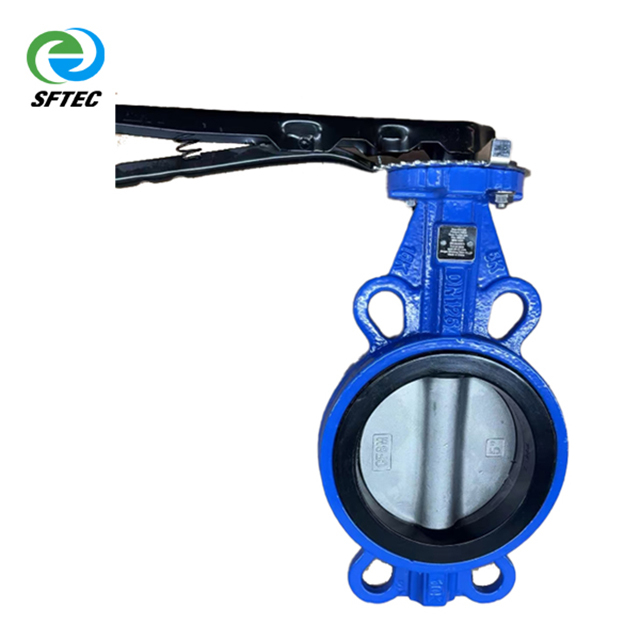 6.lever wafer butterfly valve Ductile iron + CF8 + EPDM DN125 - -G0005 