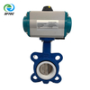 2.pneumatic wafer butterfly valve w solenoid valve DI+CF8+PTFE DN65(2)-G0005 